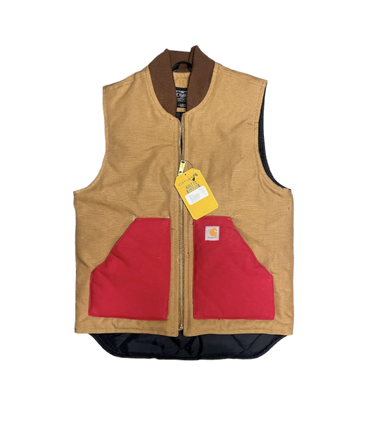 Carhartt vest re-worked  Red pockets (Full size run)