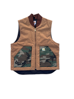 Carhartt vest re-worked  camo  pockets (Full size run)