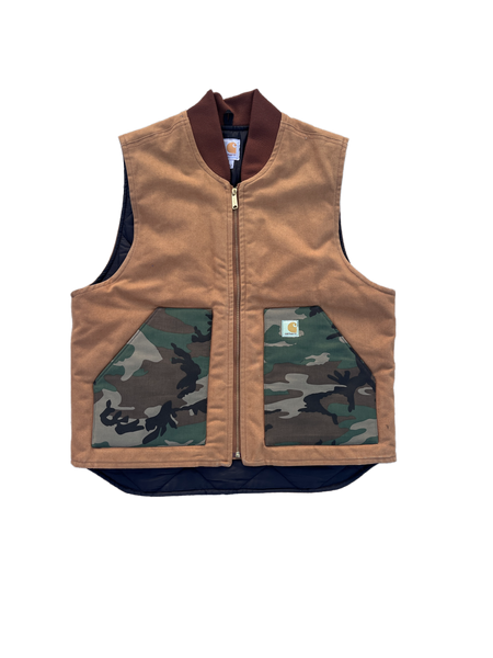 Carhartt vest re-worked  camo  pockets (Full size run)